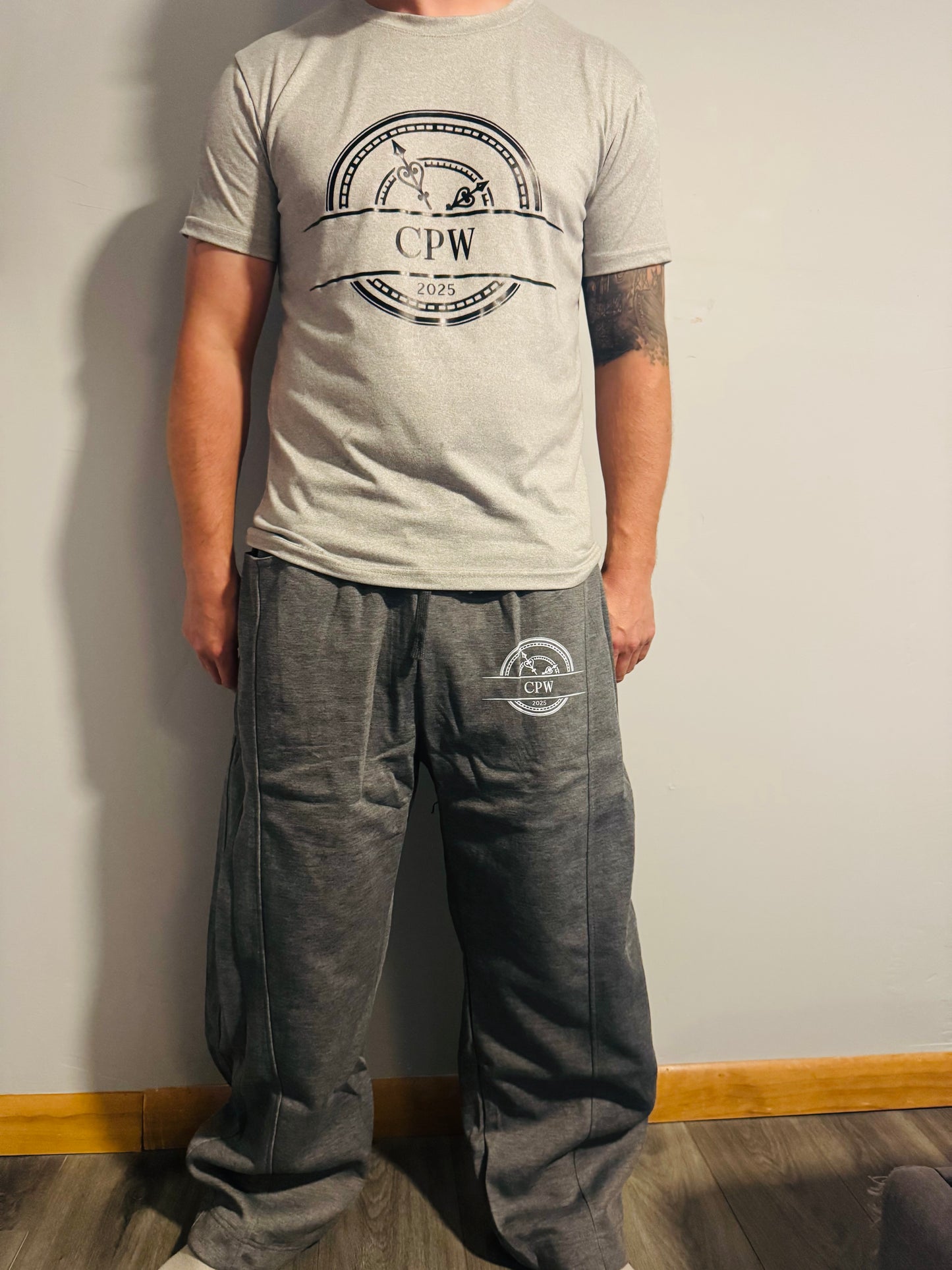 Dark grey baggy sweater pants